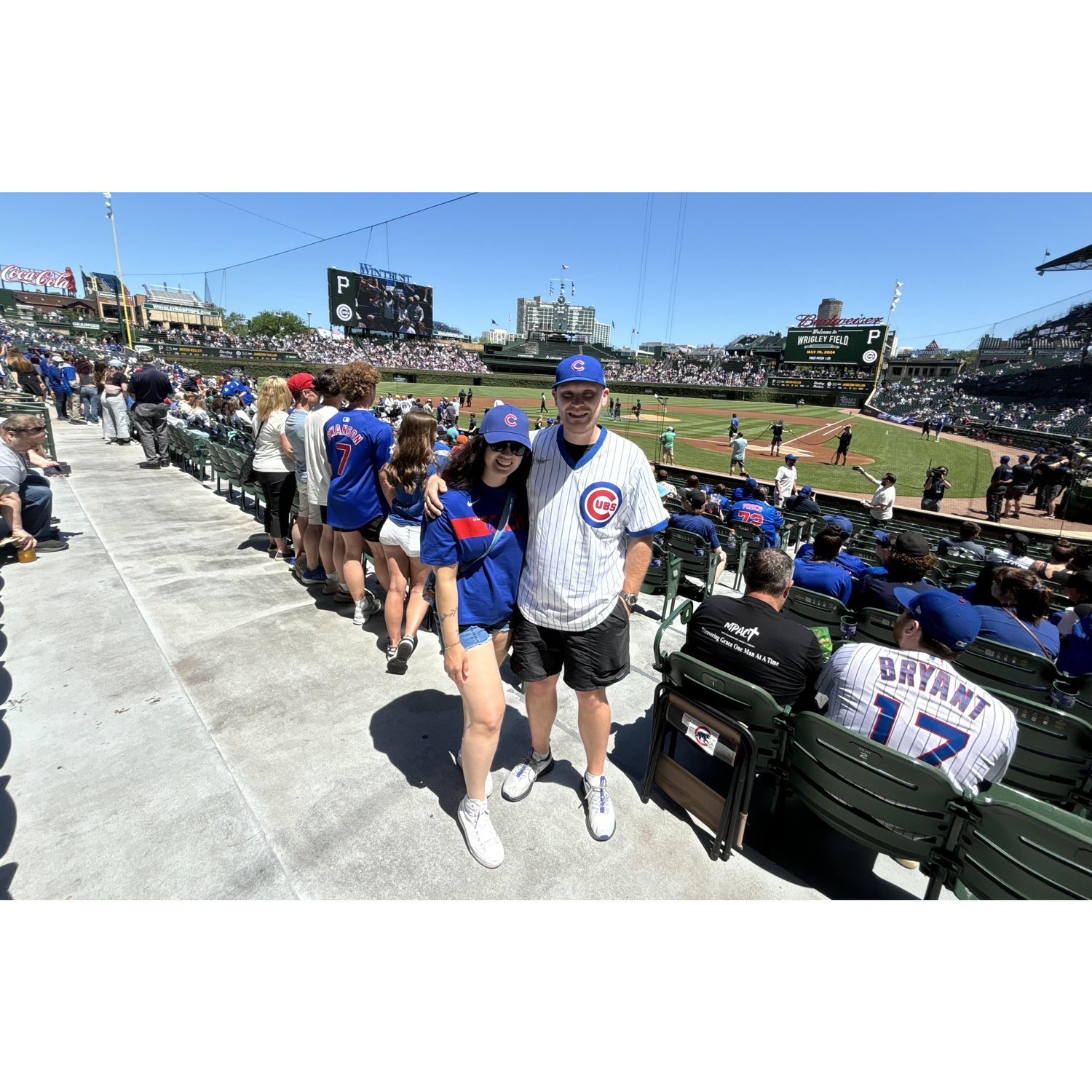 Just one photo but we have been to many Cubs Games!