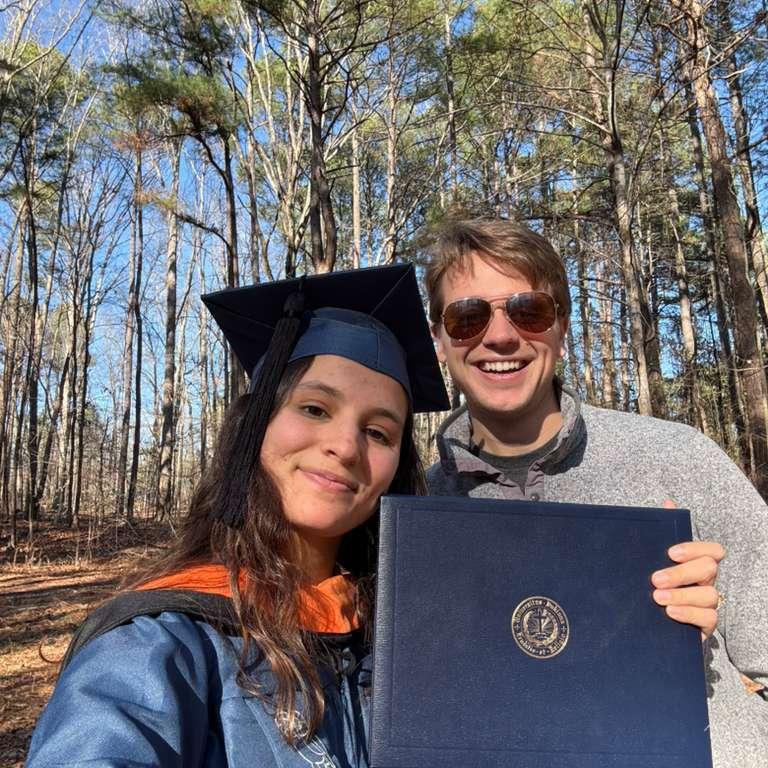 Celebrating milestones in the most mundane ways. Lia graduated her Master's and didn't go to graduation, so we made one up.