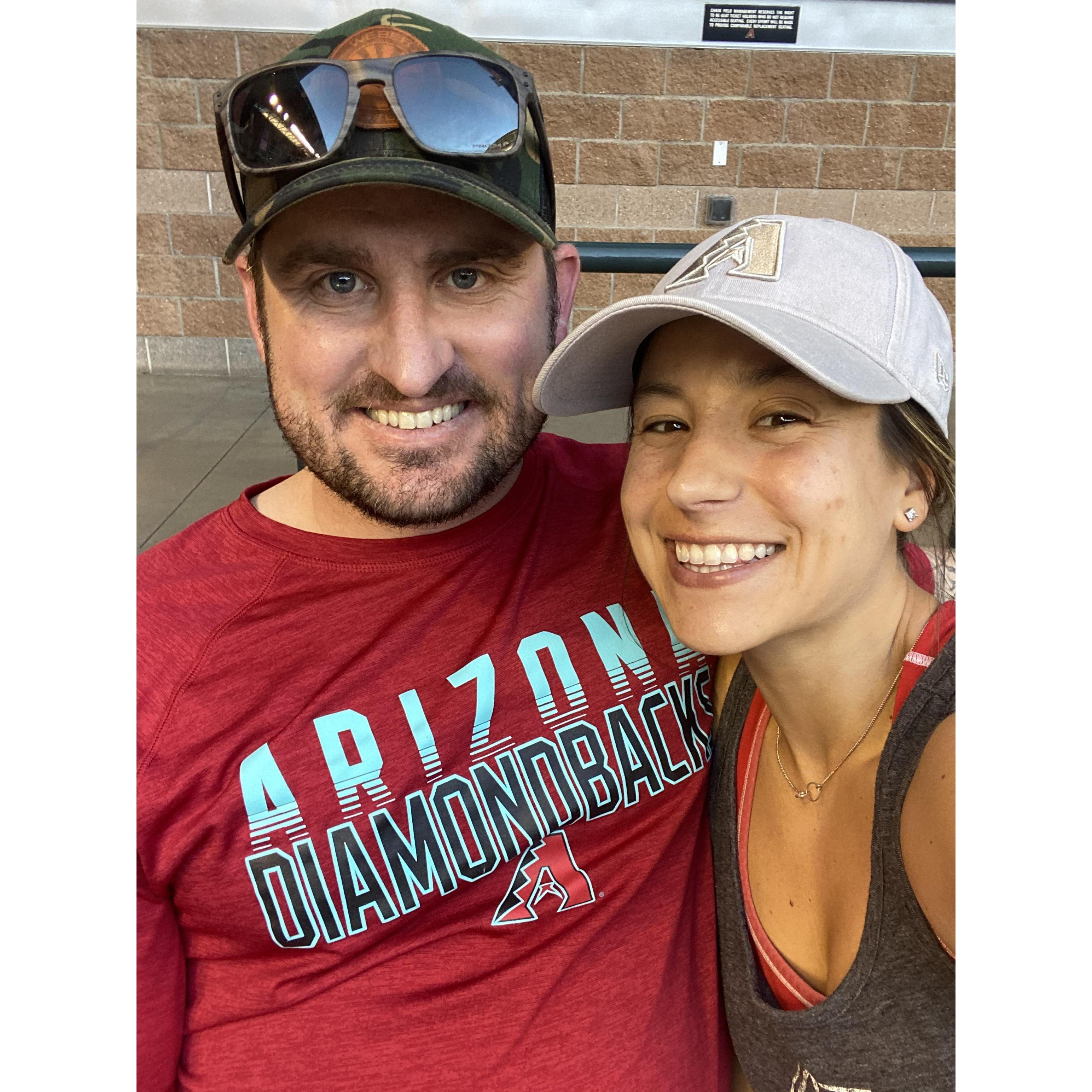 Chasan’s favorite date night… the baseball field. Go DBacks!