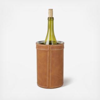 Leather Stitched Double-Walled Wine Chiller