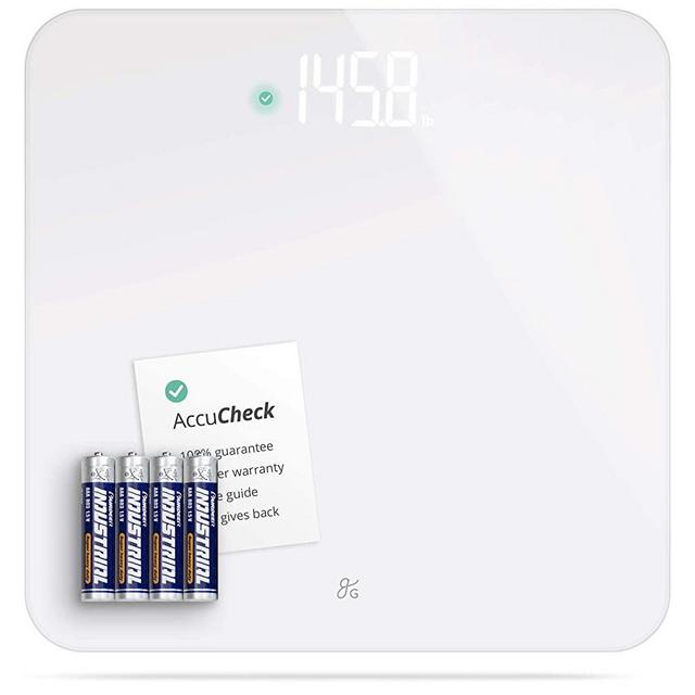 AccuCheck Digital Body Weight Scale from Greater Goods, Patent Pending Technology (White)