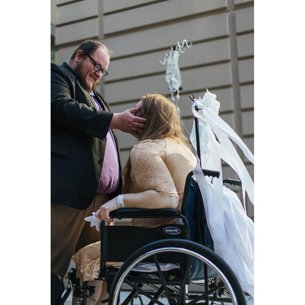 Our Wedding.  Duke University Hospital.  March 5, 2022...Just 4 days after diagnosis, and 1 day after starting chemo.