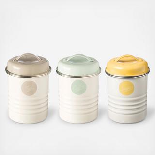 Vintage Americana 3-Piece Storage Canister Set