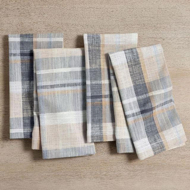 Ojai Plaid Cotton/Linen Napkin, Set of 4
