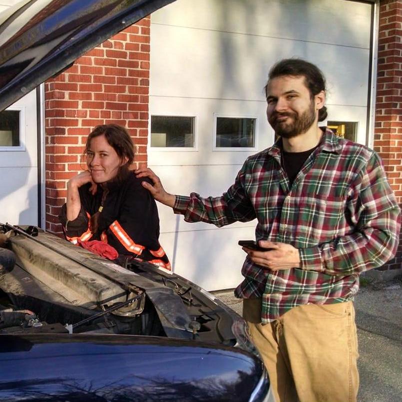 He wants me to be an independent woman... but I don't like car grease, haha!