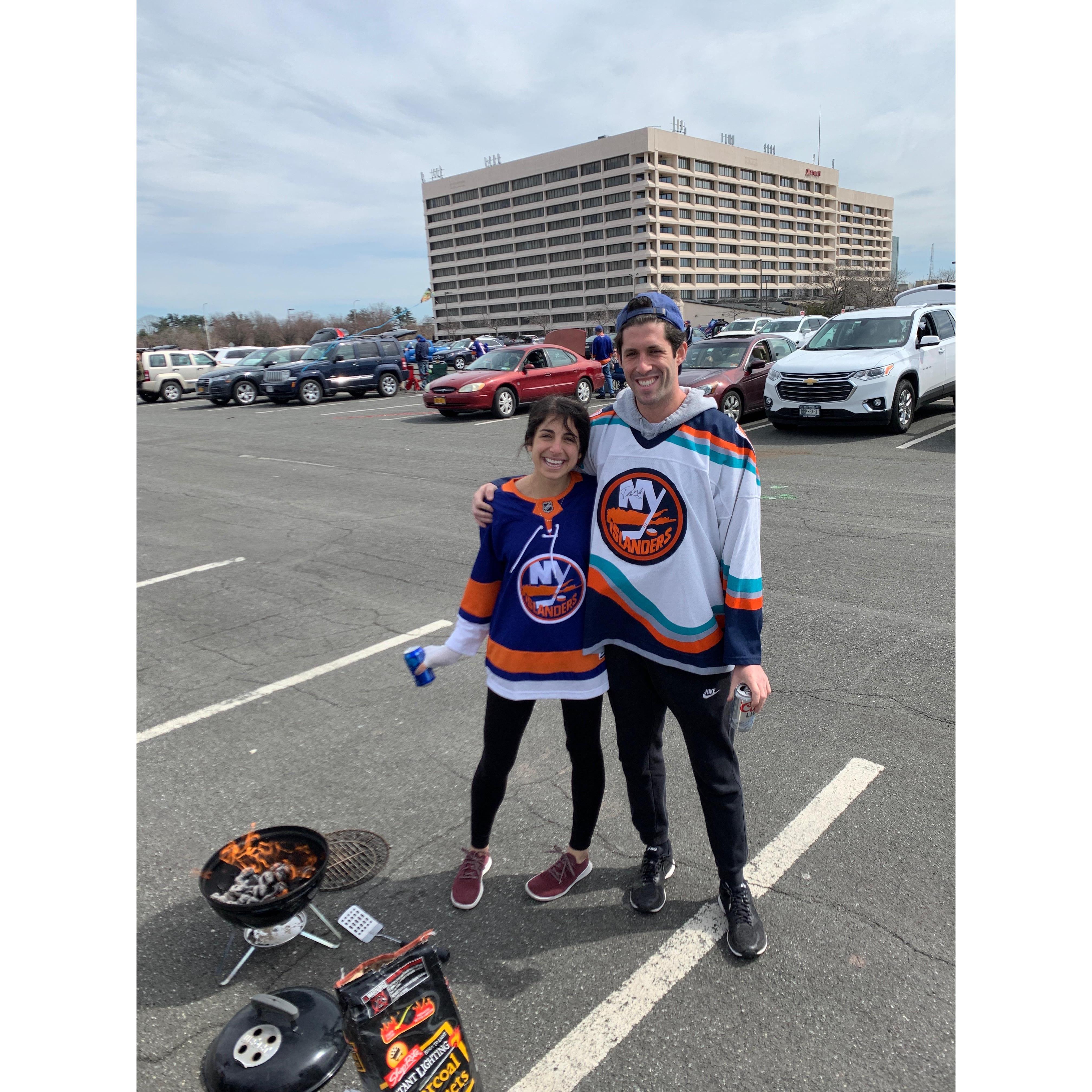 Tailgating for the Islanders. Goodbye Barn, Hello Belmont!