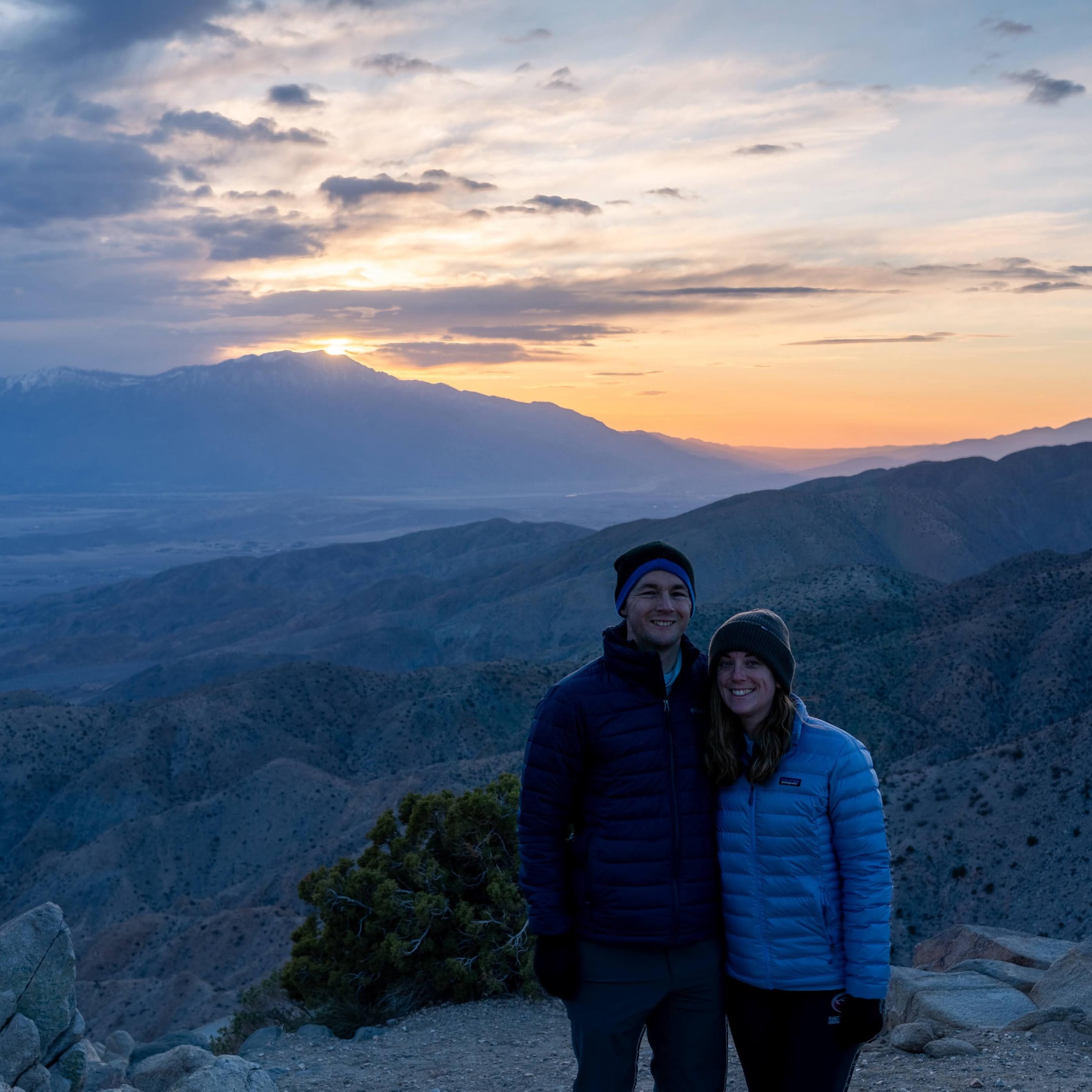 Sunset in Joshua Tree National Park, California. February 2023