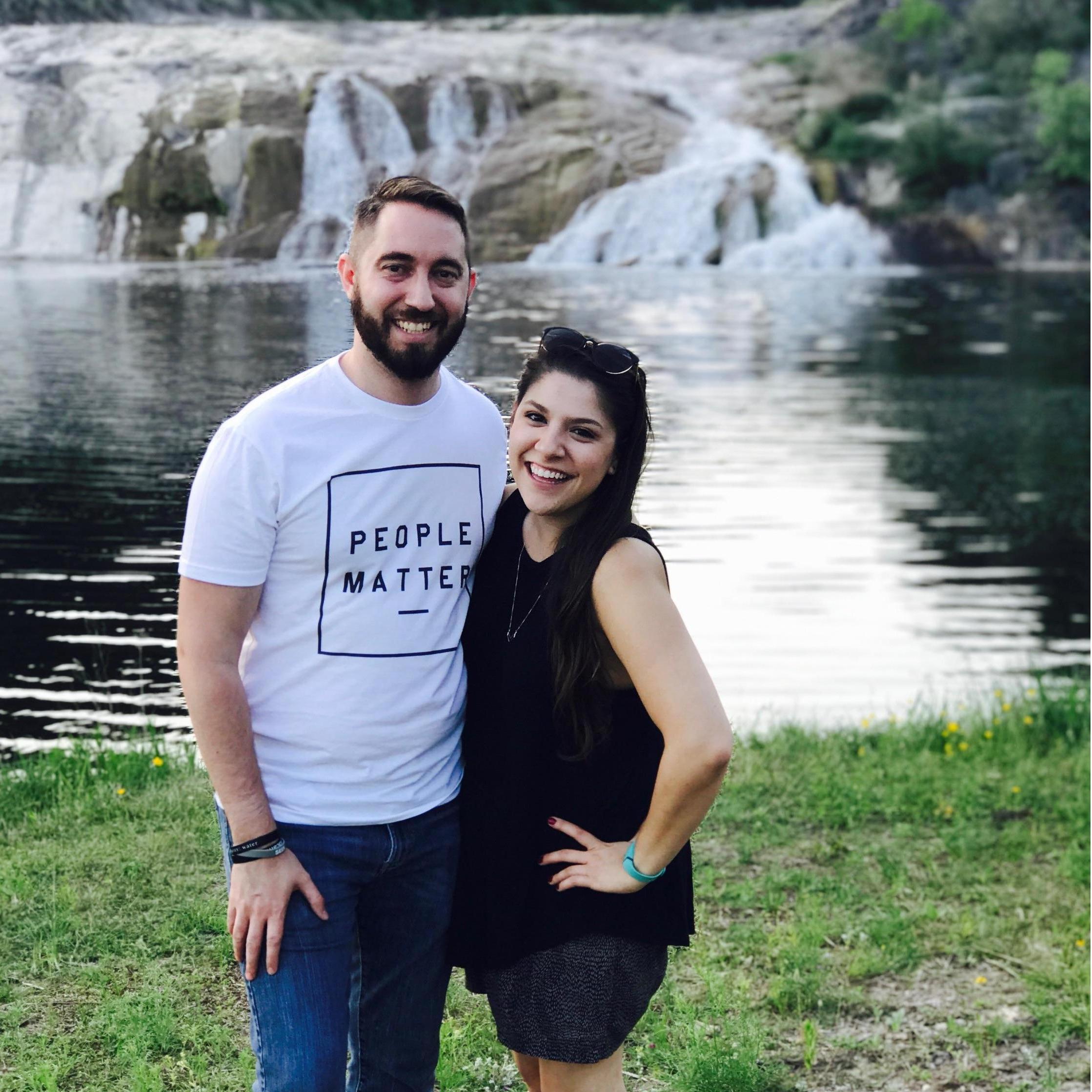 One of our first photos together (and Erica's first crawfish boil)! This one is from Marble Falls, TX.