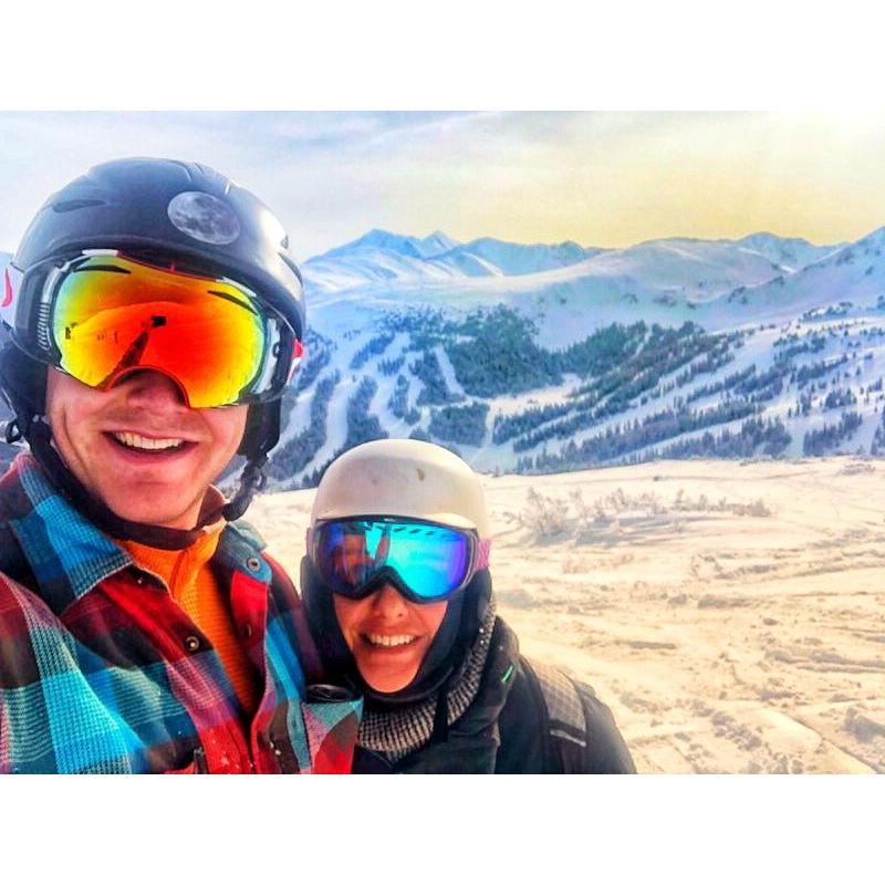 Shredding the slopes.