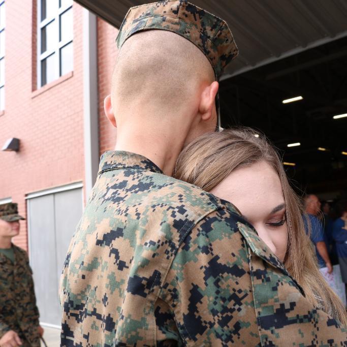 Boot camp family day....which was the first time we had talked (other than letters) in 12 weeks.