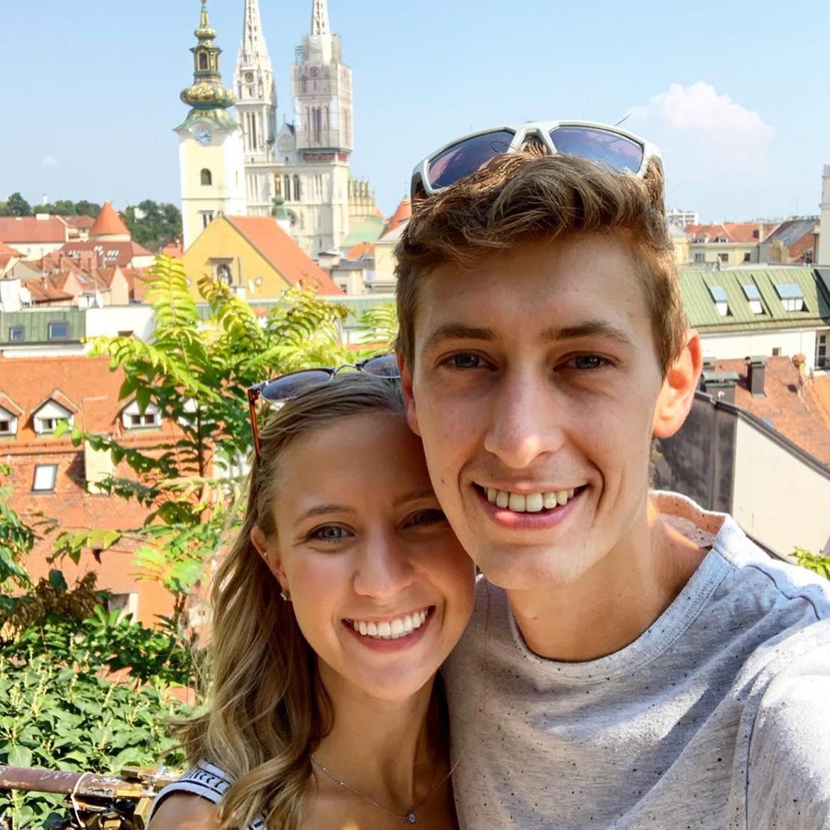 Catherine and Mason in Zagreb, Croatia in September 2019