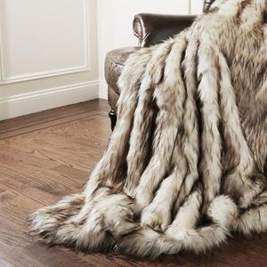 Geneva Faux Fur Throw Blanket
