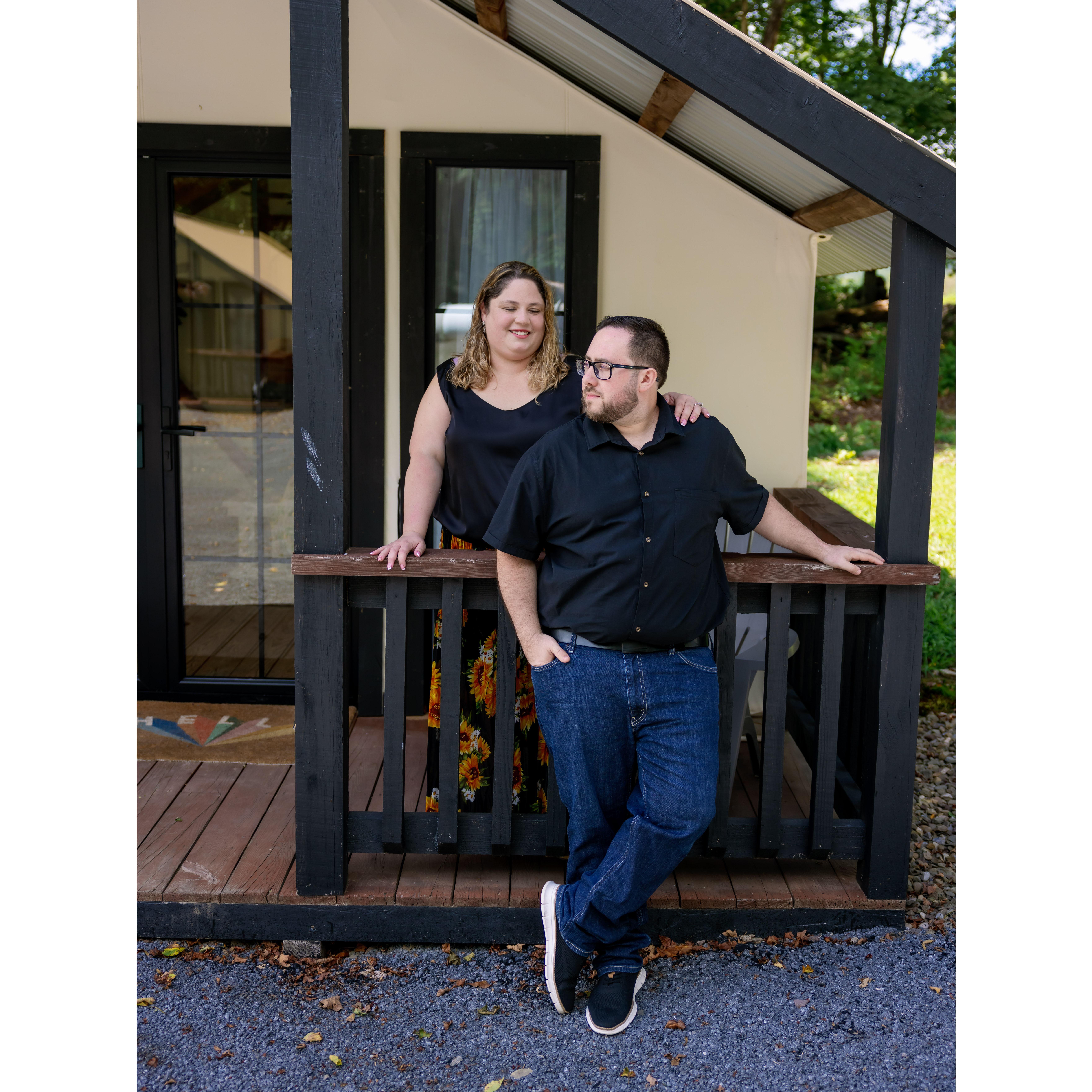 Engagement Session-Gilbertsville Farmhouse (Glamping Tent)