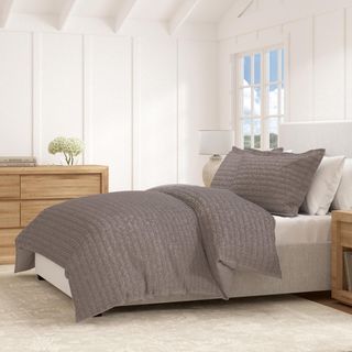 Mattea 3-Piece Honeycomb Waffle Duvet Set