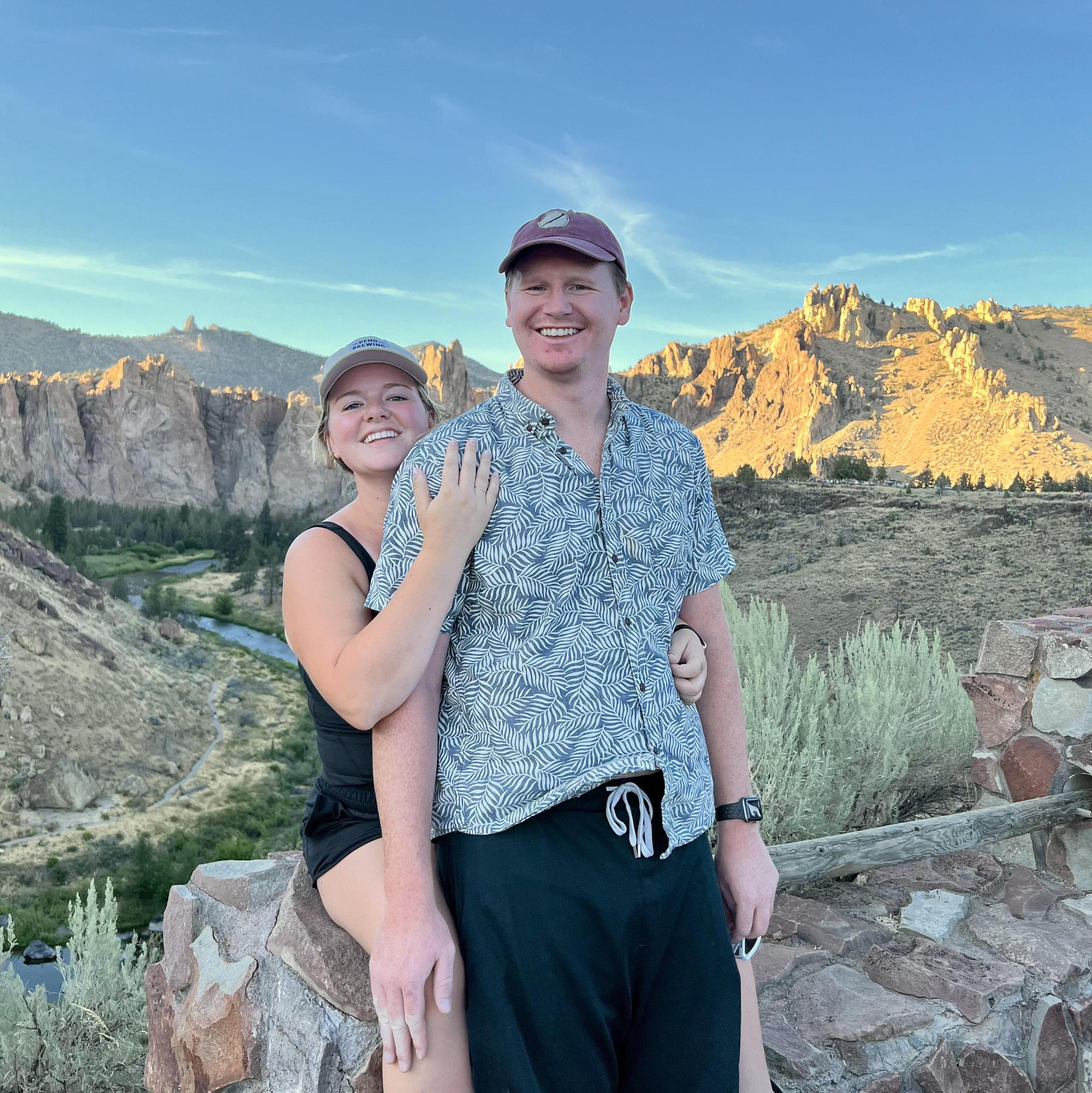 Soaking up the sunshine at Smith Rock in Bend, Oregon