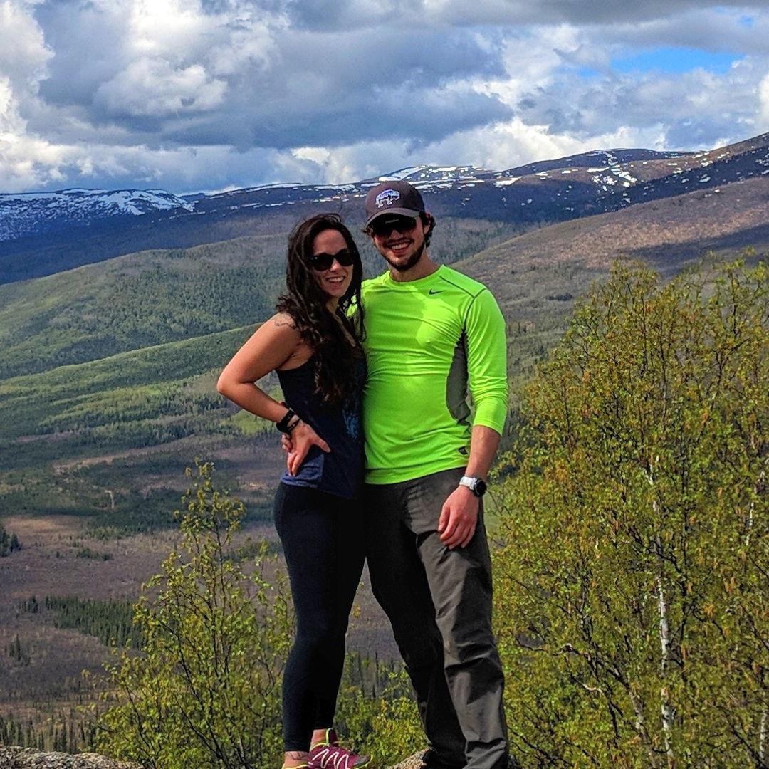Our first hike together at Angel Rocks in Fairbanks