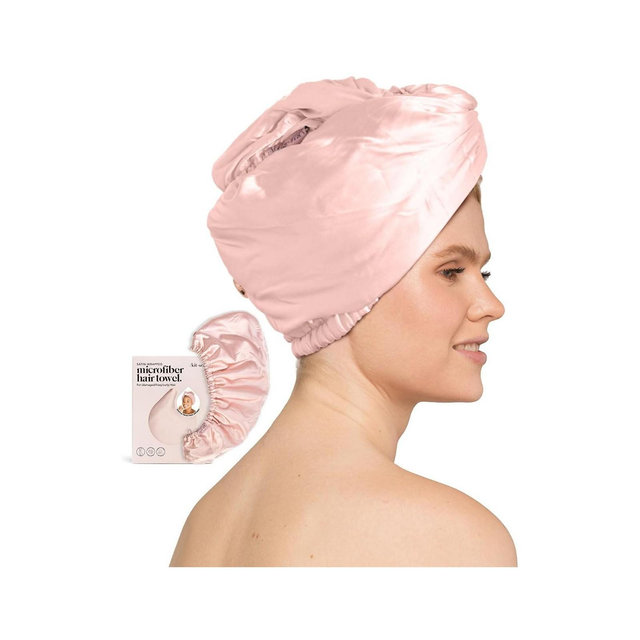 Kitsch Satin-Wrapped Hair Towel - Blush