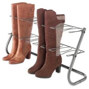 Whitmor 4-Pair Boot Rack - Gunmetal