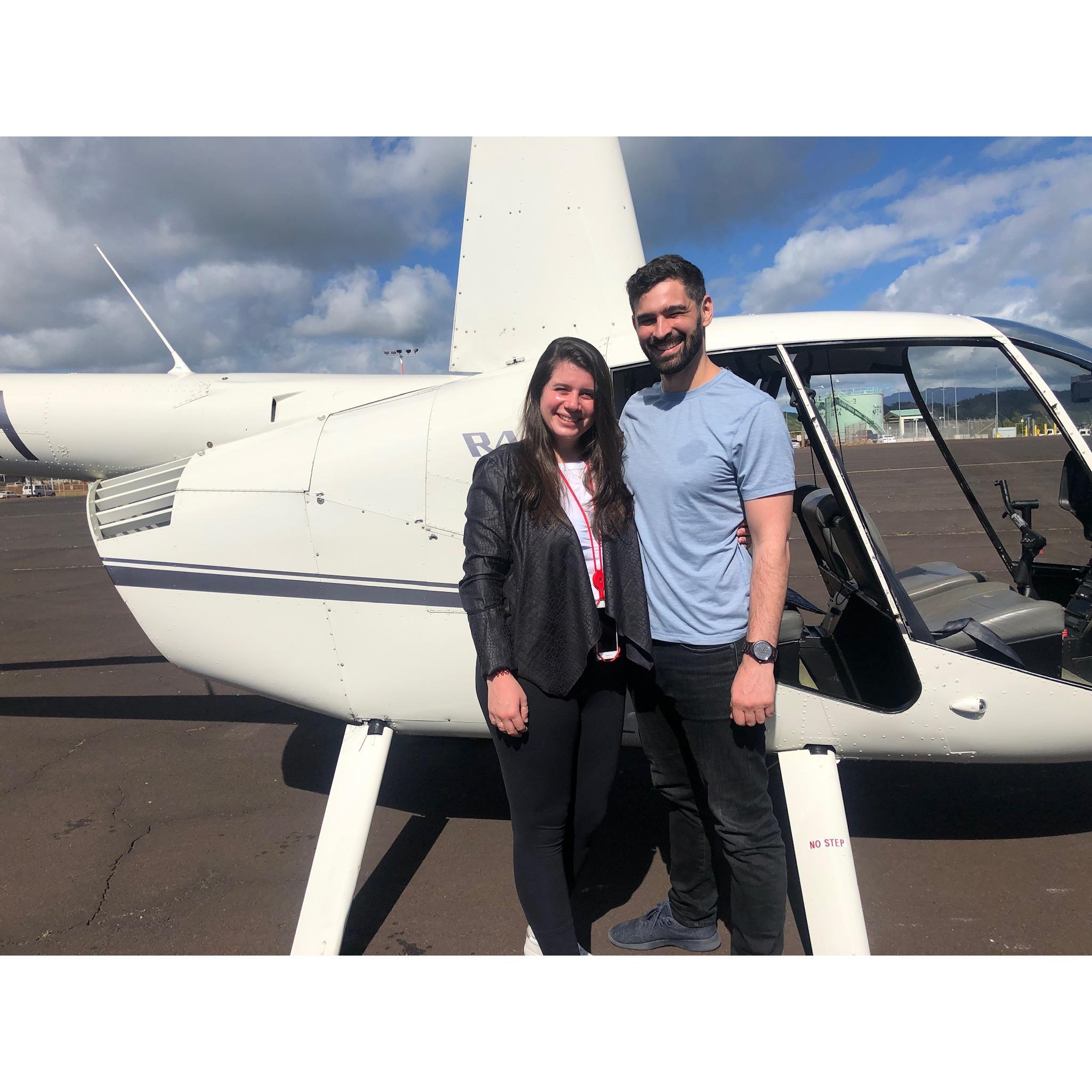 The second island we visited was Kaua'i, which was our favorite. The first excursion we had while we were there was a helicopter tour!