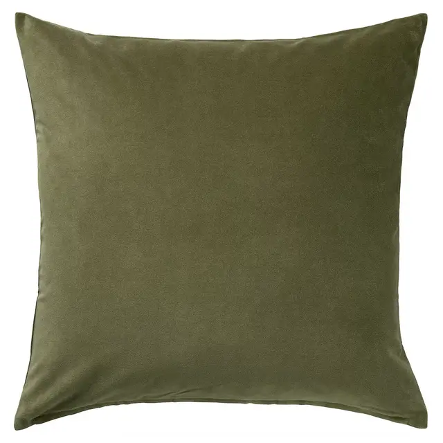 SANELA Cushion cover, olive-green 20x20 "