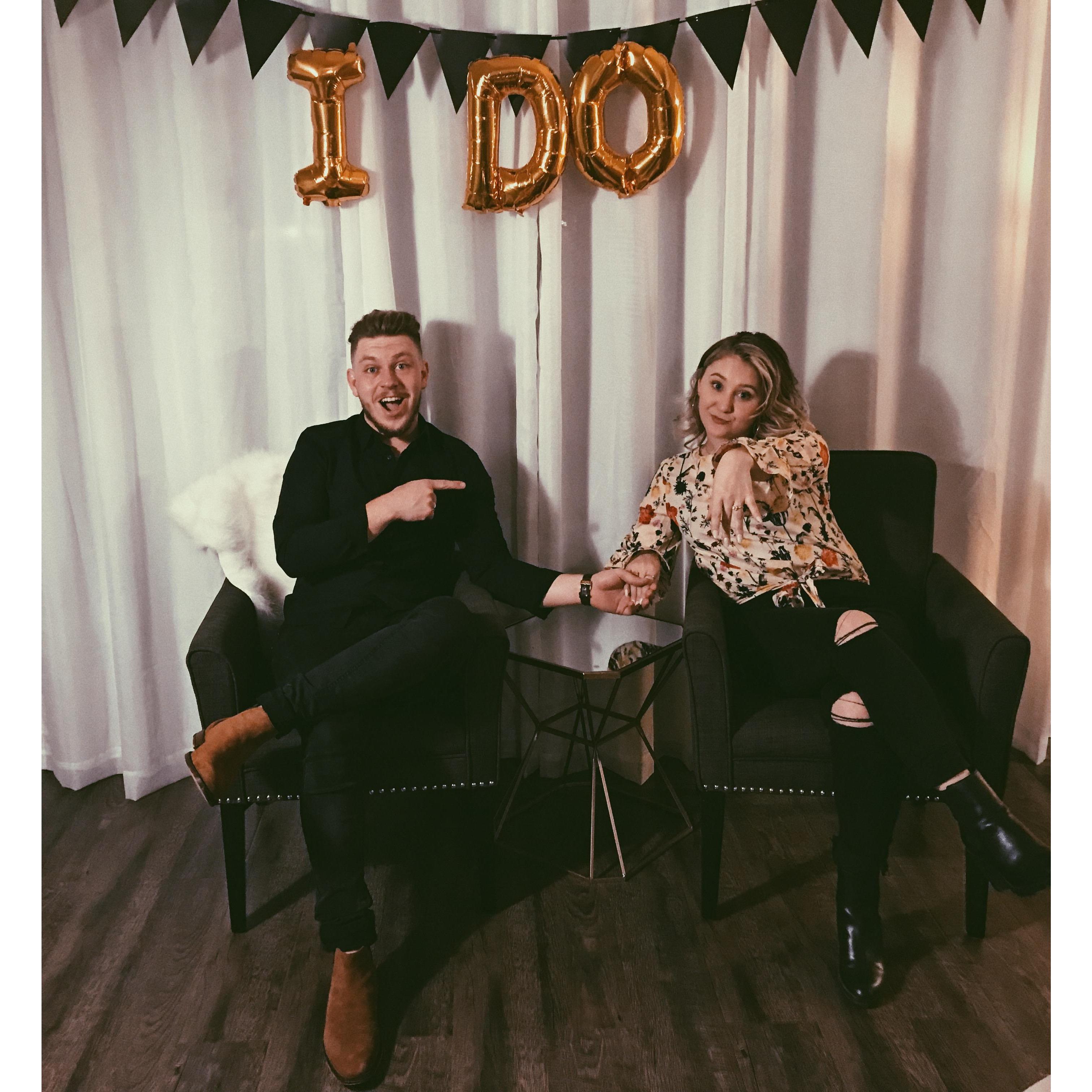 A little taste of our surprise Engagement party