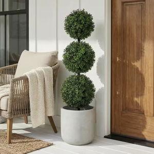 3 ft. Boxwood Triple Ball Topiary Artificial Tree (Indoor/Outdoor)