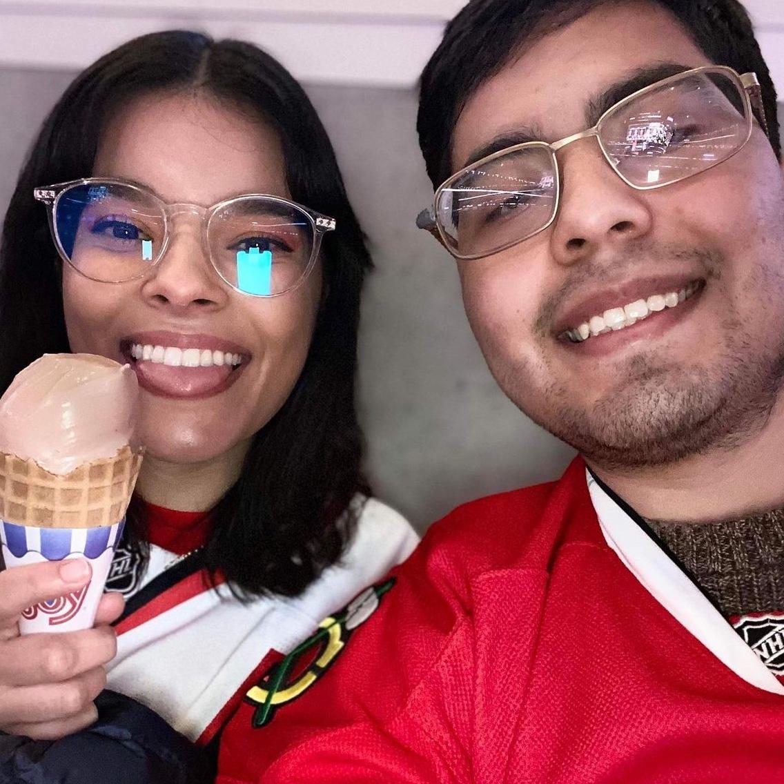 Blackhawks and ice cream!