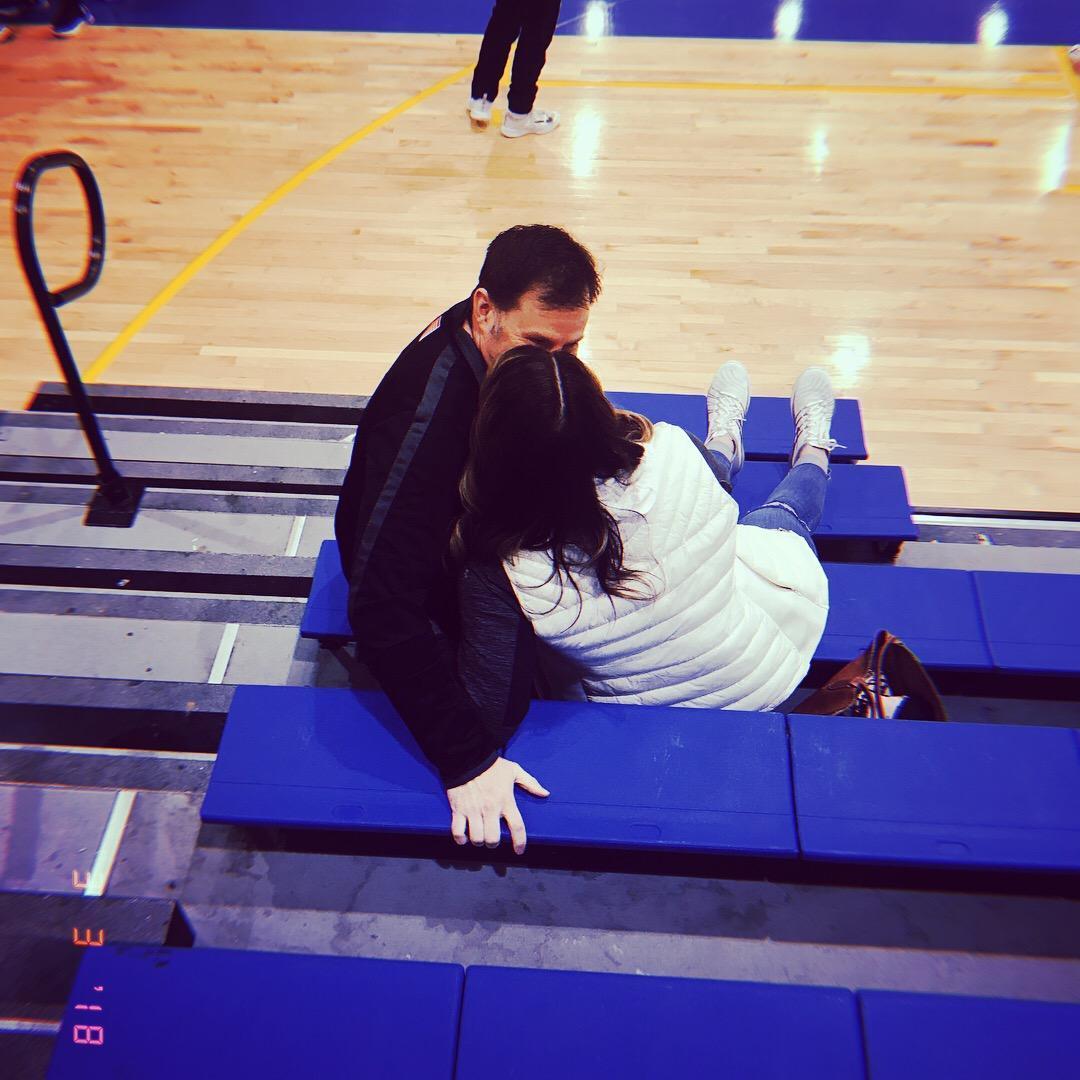Us putting on a show for the volleyball girls that were "secretly" taking photos of us