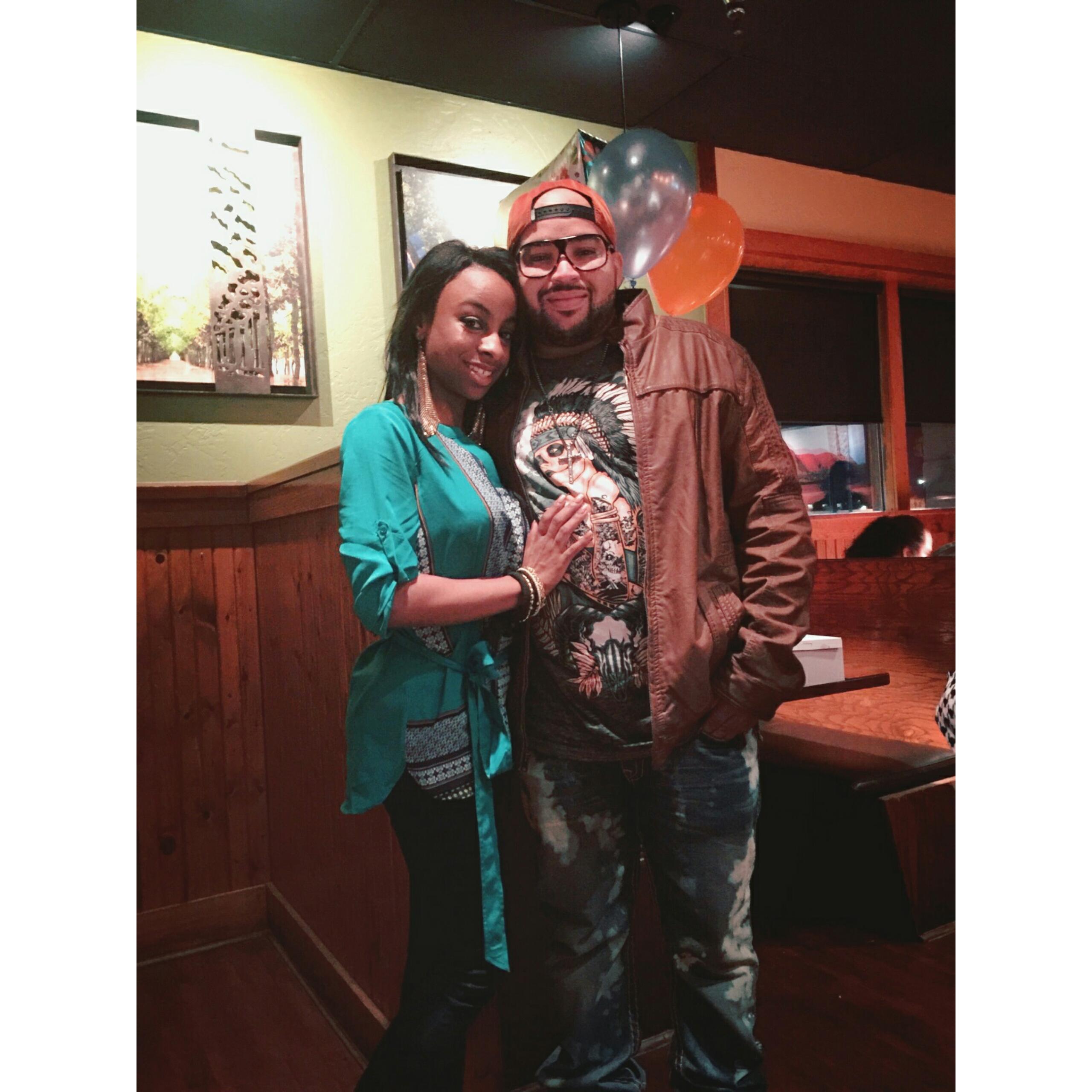 Kyle's surprise birthday dinner! Turning 29