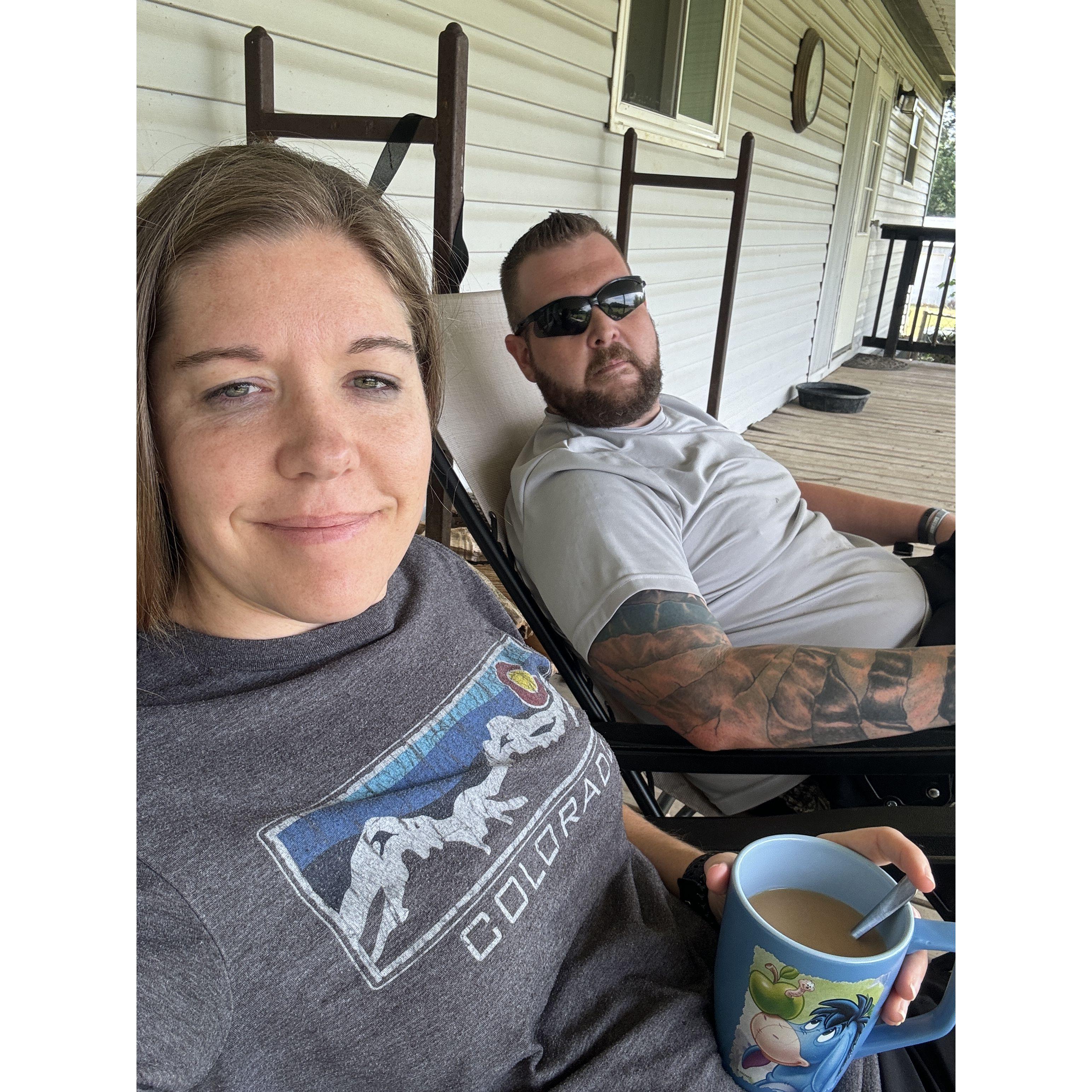 Porch sittin' coffee drinkin' forever