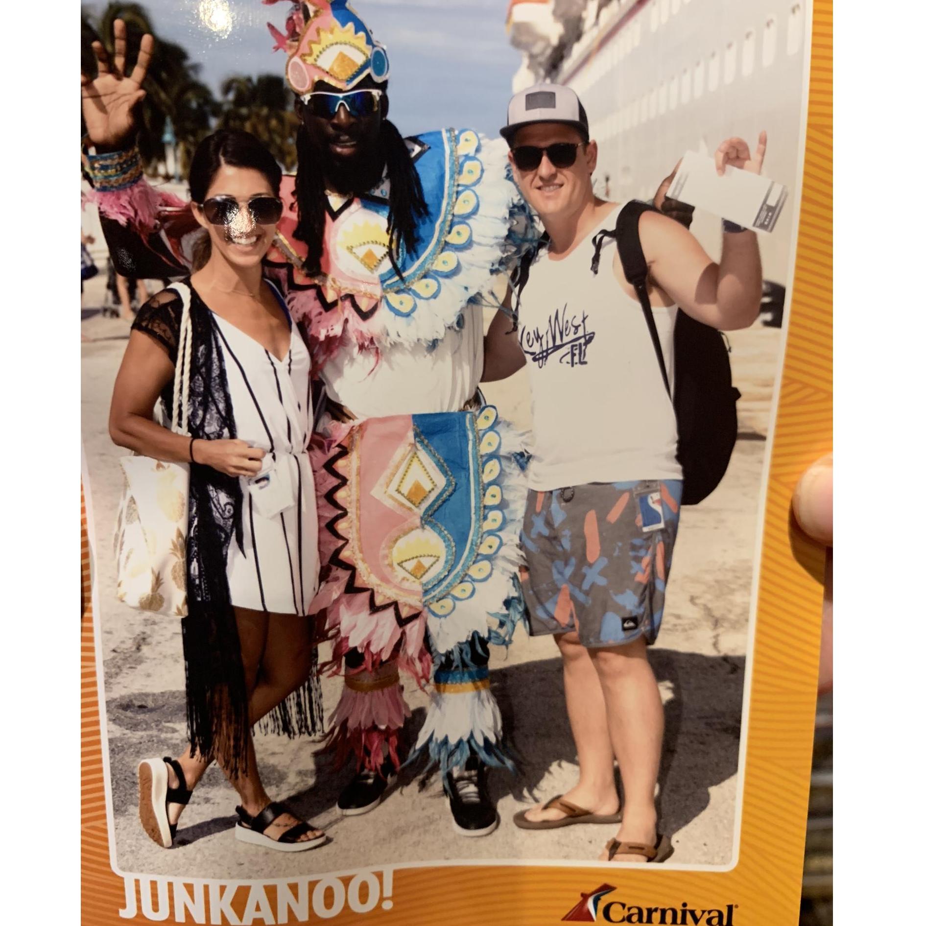 Exploring the Bahamas on our cruise.