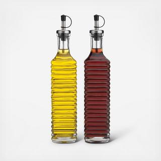 Storage Essentials Ribbed Oil & Vinegar Bottles, Set of 2