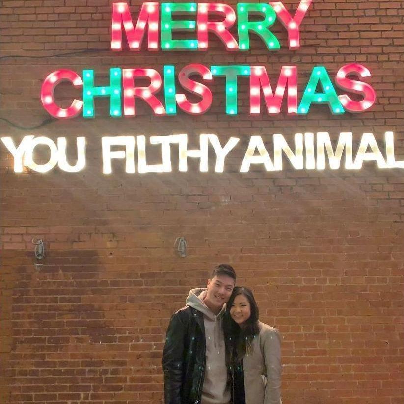 Our very first picture taken together! 12.24.2020.