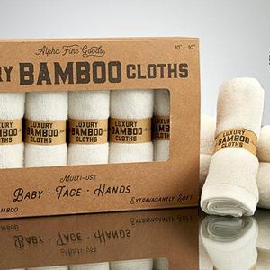 ALPHA Bamboo Luxury Washcloths - Baby Washcloths - PREMIUM High Thread Count Version - EXTRA SOFT, 100% Natural Bamboo - 6-Pack White, Baby Gift, Luxury Hotel Quality