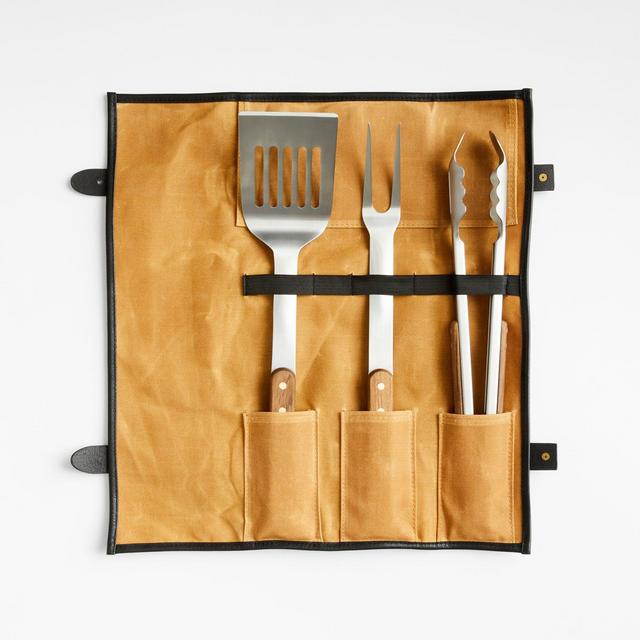 Shinola Mackinac 4-Piece Barbecue Tool Set