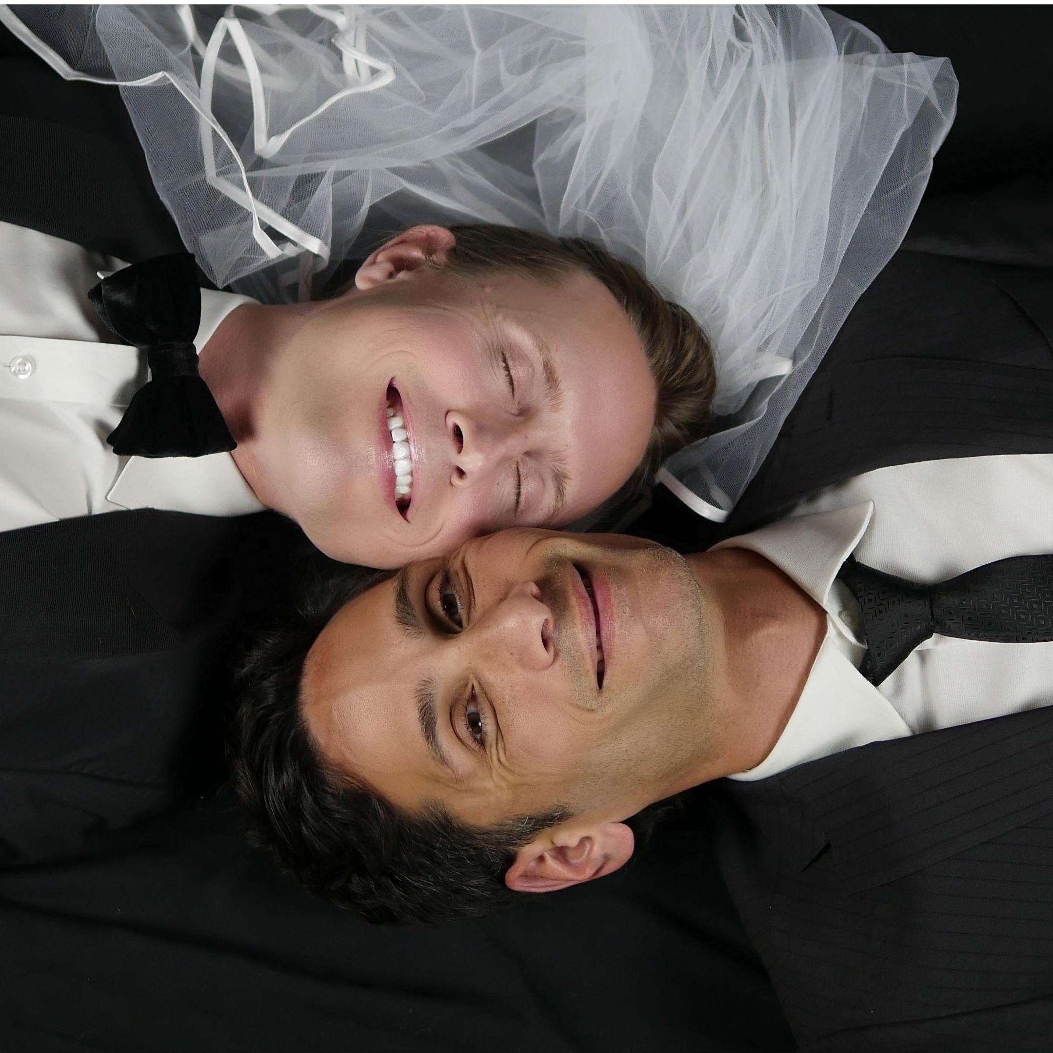 Engagement photo. Lane and John-Paul face to face