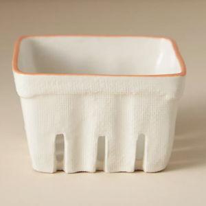 Linnea Stoneware Fruit Basket - Large White