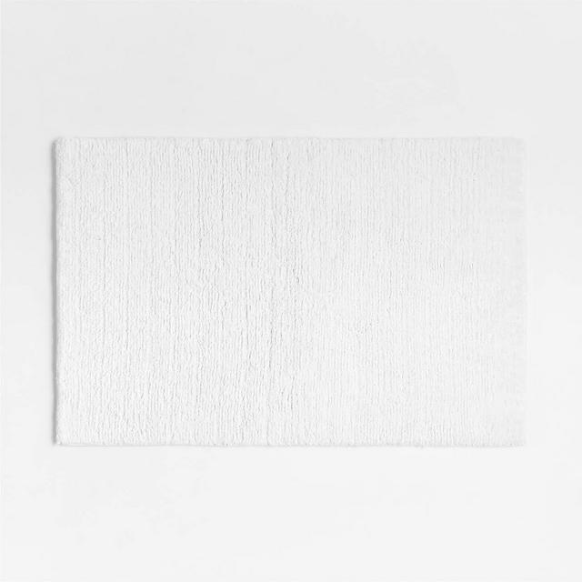 Rylan Organic Cotton White Bath Mat 24"x36"