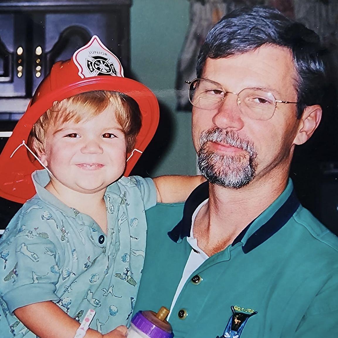 Justin with his dad, Tom!