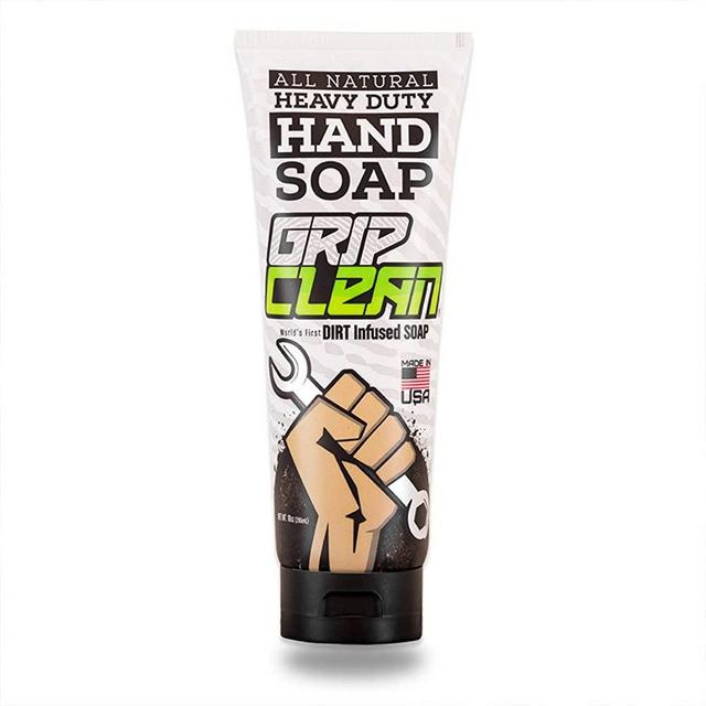Grip Clean | Hand Cleaner for Auto Mechanics - Heavy Duty Pumice Soap, All Natural & Dirt Infused for Dry Hands (Tube - All Natural)