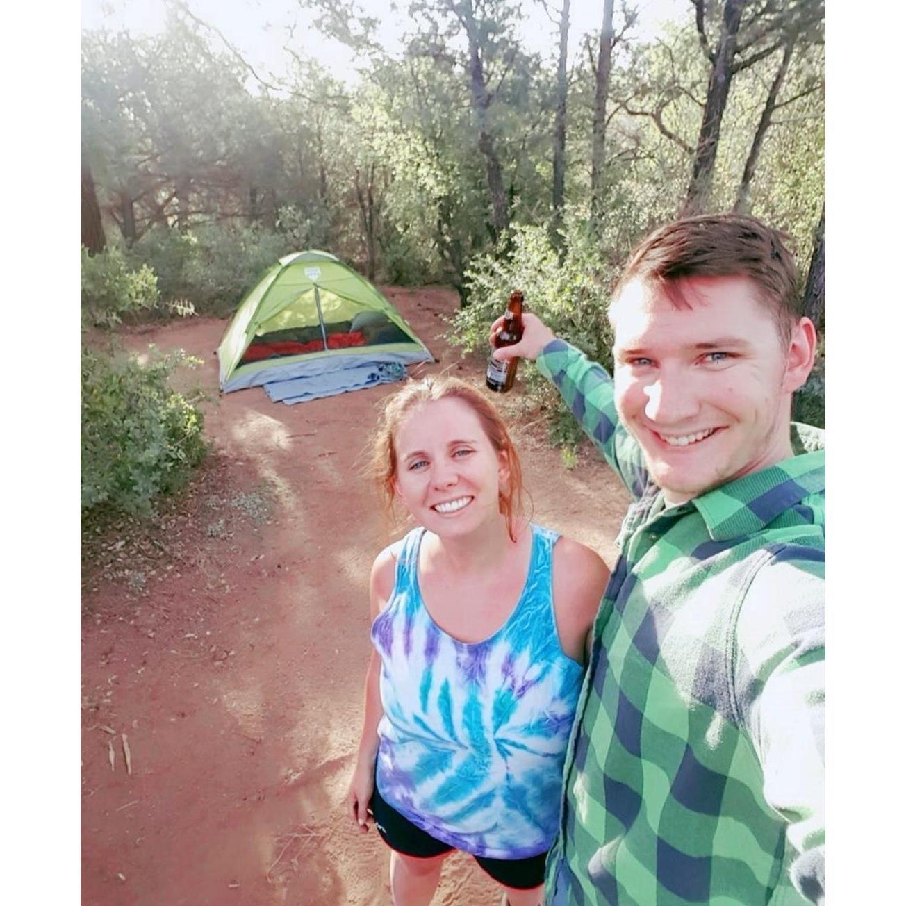 Our first experience camping together - and the only one in the oven of Arizona.