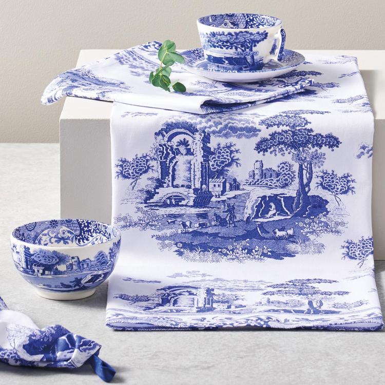 Spode, Blue Italian Jumbo Cup & Saucer | Zola