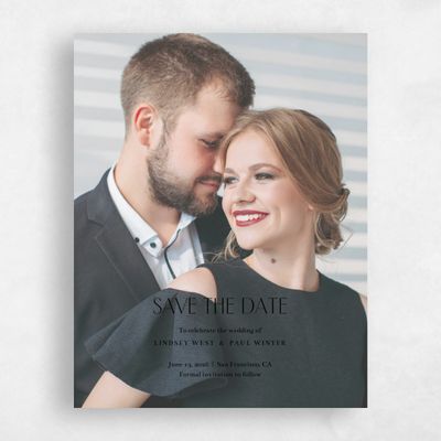 Black Wedding Save the Date - Terian Portrait
