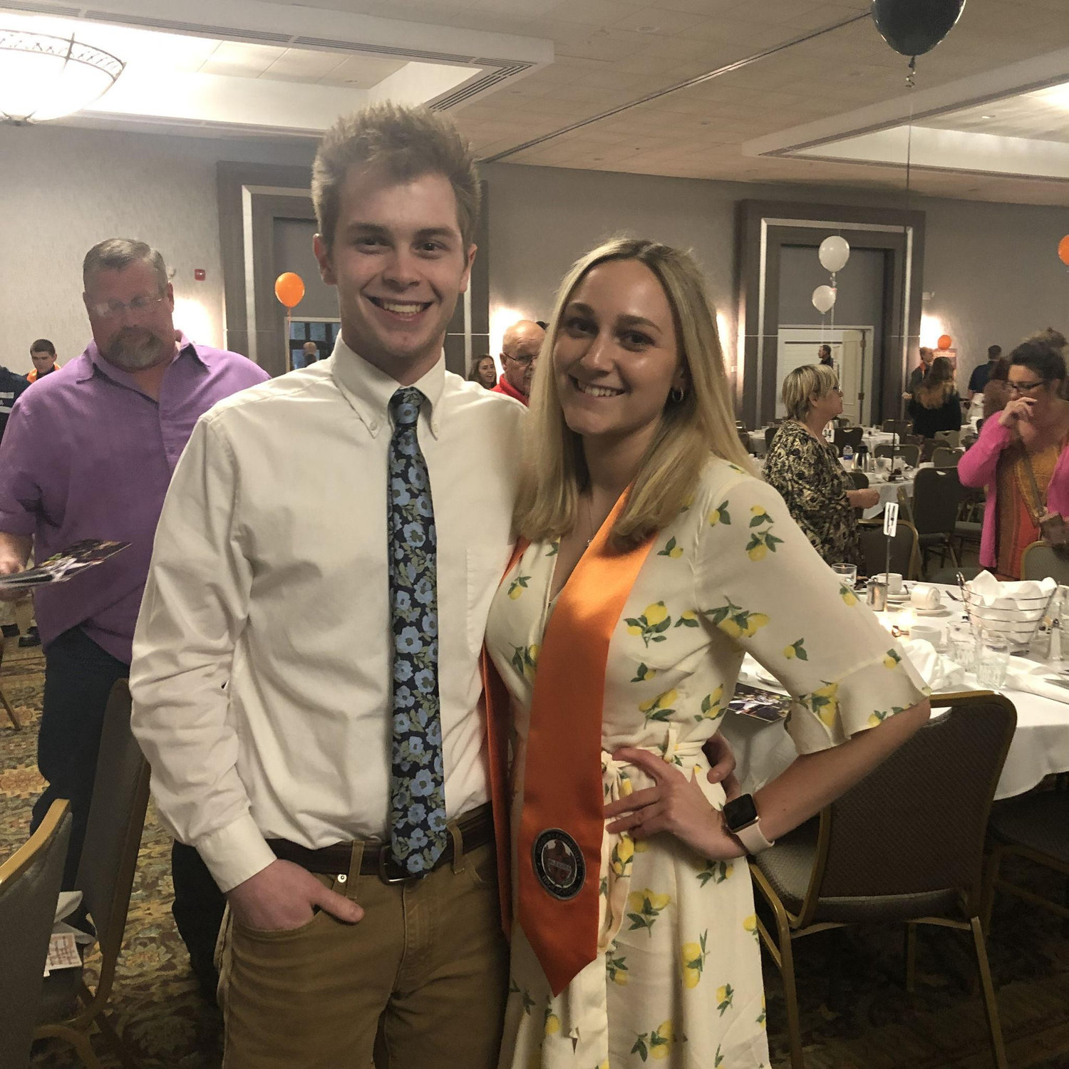Lauren and Tyler at Lauren's high school awards ceremony.