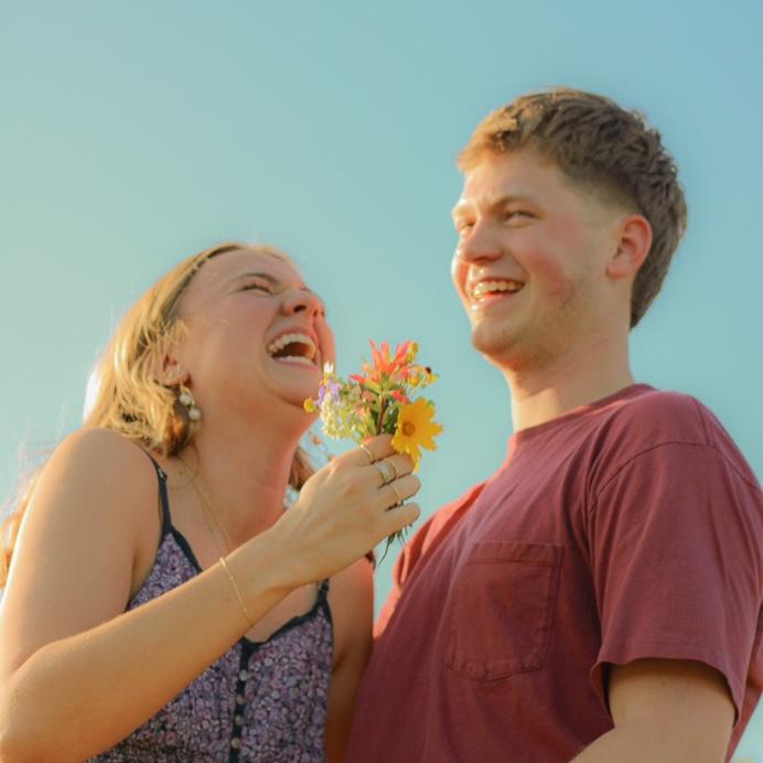 Madelyn, Maylee’s sister, picked this bouquet of flowers on the way up to the proposal spot