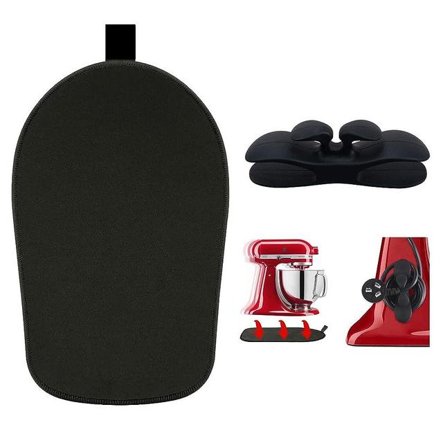 Sliding Mat for Kitchenaid Mixer with Black Kitchen Accessory, Mixer Mover Slider Mat Pad for Kitchenaid 4.5-5 Qt Tilt-Head Stand Mixer, Kitchen Appliances Slider Mat, Kitchen Aid Mixers Accessories