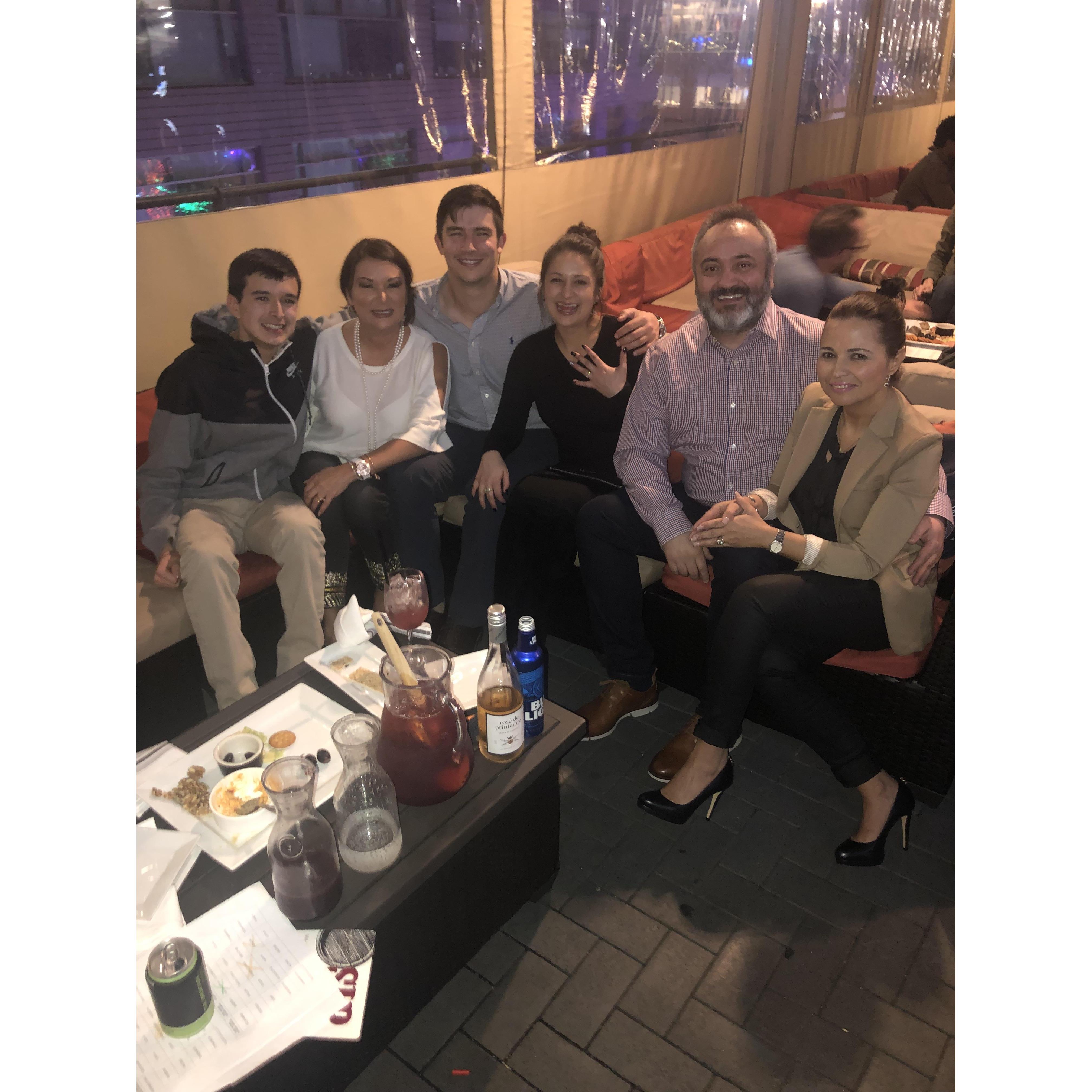 Right after Zach proposed, he surprised me along with my family and friends at SIP.