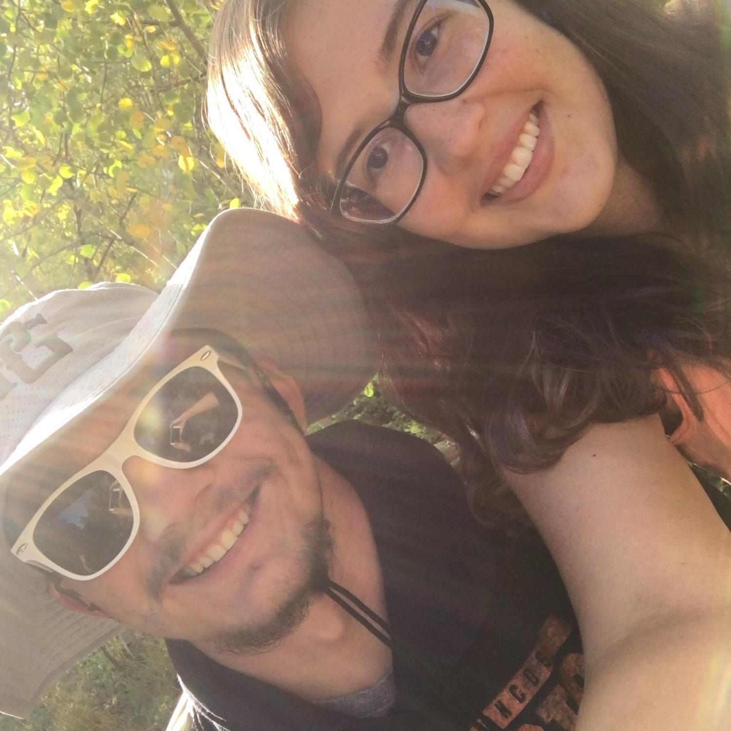 One of our first pictures together back in 2017! We had gone on a camping trip with our friends and Brock was so sweet and comforted Grace as she unfortunately had a migraine all evening.