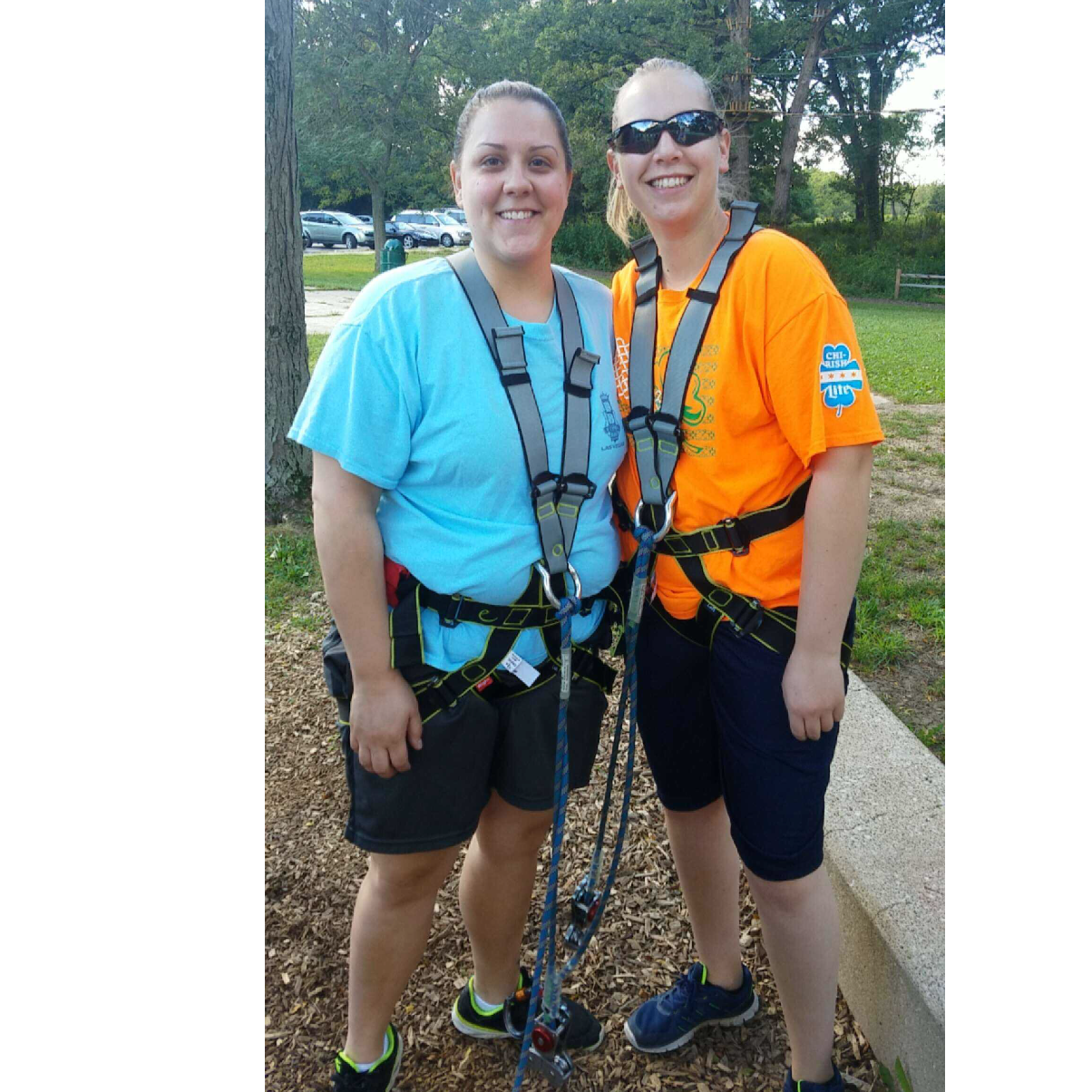 Zip lining at Go Ape Adventure Park