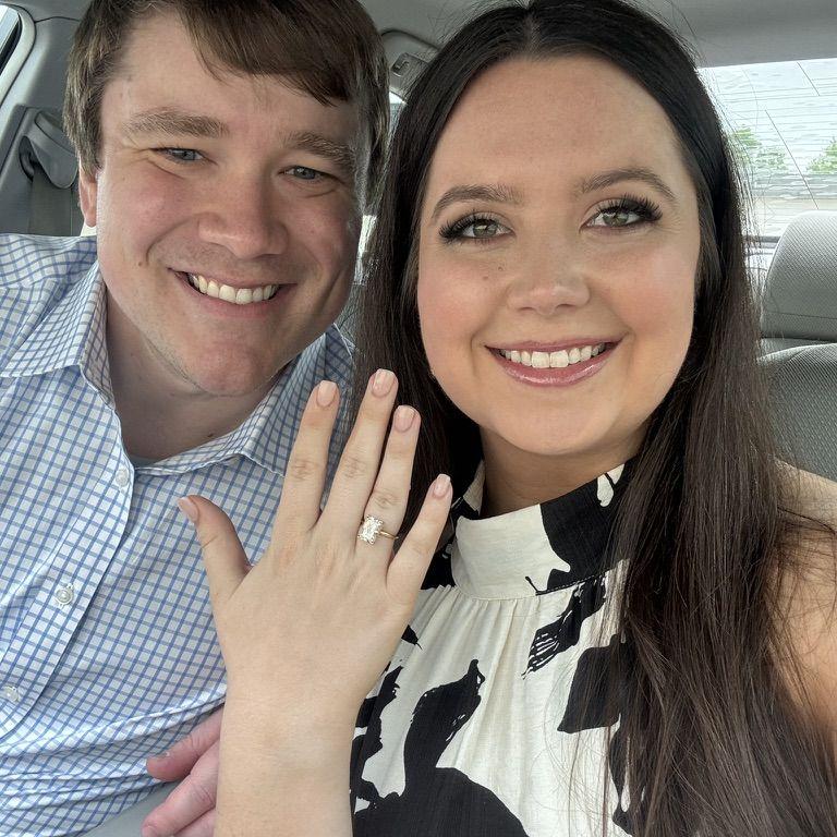 First selfie as an engaged couple!